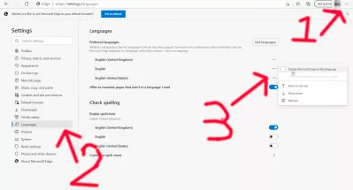 如何更改网站上的语言？ : 在Microsoft Edge Web浏览器中更改首选浏览语言