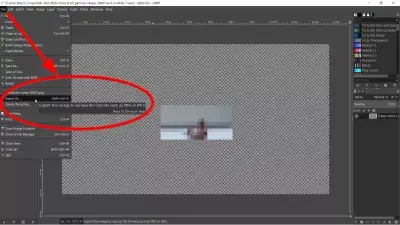 [3 Easy Steps] OpenShot: How To Blur Part Of Videos? : Exporting picture as PNG with transparency in GIMP