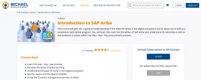 Cum să obții online o certificare profesională SAP? : Curs online SAP Ariba Introducere în SAP Ariba în engleză