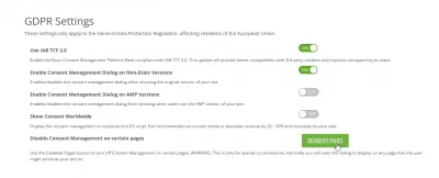 The Best Free Cookie Consent Management Platforms To Comply With GDPR / CCPA : Ezoic cookie consent management GDPR settings