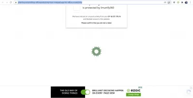 Hur löser man Ezoic ursprungsfel (eller andra problem) och tjänar pengar igen? : Webbsida levereras inte av servern och visar felwebbplatsen är skyddad av IMunify360. Vi har märkt en ovanlig aktivitet från din IP och blockerat åtkomst till denna webbplats