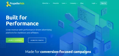 5 najboljih alternativa za AdSense : PropellerAds - prikazivačka i mobilna mreža za oglašavanje
