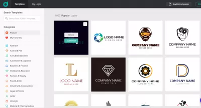 DesignEvo Review: Simple Logo Creation Tool : Suositut logot ja logos-luokat
