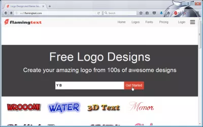 8ステップの効果的なオンラインロゴデザインを無料で : ロゴに表示するテキストを選択します