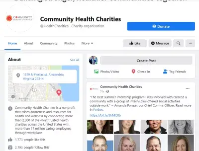 來自專家的20多個Facebook商業頁面品牌提示 : Facebook上的@HealthCharities