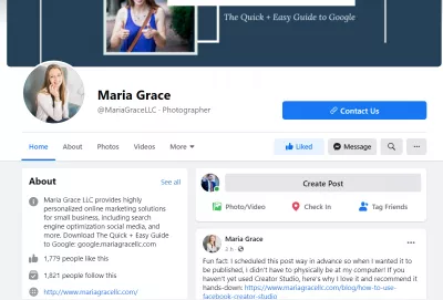Mais de 20 dicas de branding de página de negócios do Facebook de especialistas : @MariaGraceLLC no Facebook