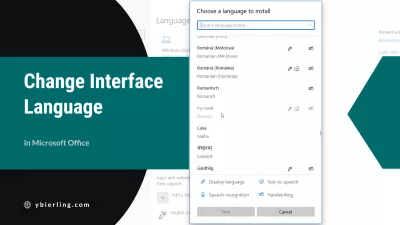 Cum să modificați limba de interfață în Microsoft Office?