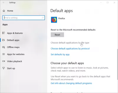 როგორ შევცვალოთ Windows 10 ფაილის ასოციაციები? : ნაგულისხმევი აპლიკაციების არჩევა ფაილის ტიპი