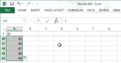 Excel-də sütunları birləşdirin və bütün mümkün birləşmələri yaradın : Bütün imkanlar üçün identifikatorlarla nəticələnən fayl