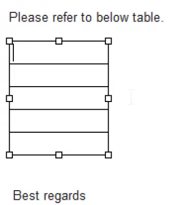 په Gmail کې جدول څنګه لرې کړئ : د Gmail انتخاب په میز کې د میز ټاکنه یوازې د منځپانګې خالي کوي