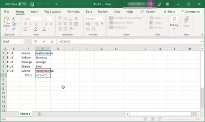 כיצד להשתמש כראוי בפונקציית השוואה של מחרוזת Excel? : מחרוזת Excel משווה בין רגישות לאותיות רישיות