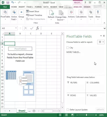 Kejadian hitungan Excel : Nombor jadual pivot kosong