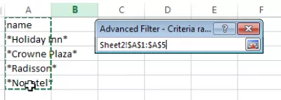 Autofilter tersuai tidak melebihi Excel pada lebih daripada 2 kriteria : Pemilihan kriteria pelbagai