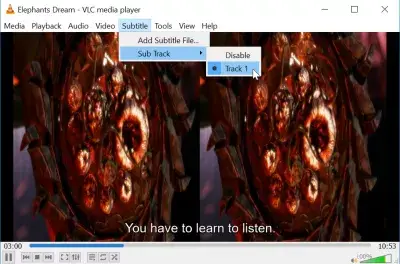 Felirat letöltése a VLC-ben : VLC médialejátszóval ellátott film, legújabb verzió
