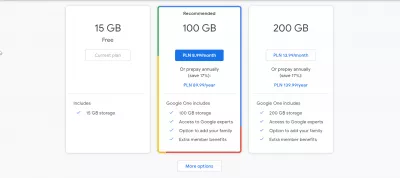 ¿Cómo obtener más almacenamiento en Google Drive gratis? : Precio del espacio de Google Drive