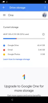 Come ottenere più spazio di archiviazione di Google Drive gratuitamente? : Spazio corrente su Google Drive con spazio aggiuntivo gratuito