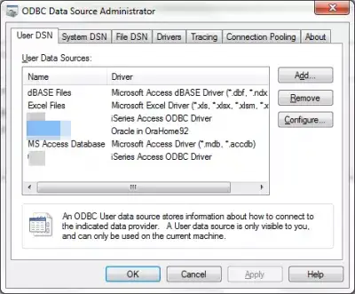 MS Access Oracle ODBC driver : Fig 2 : Create ODBC connection