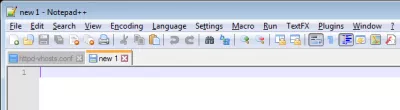 Notepad ++ membuka file di jendela baru : File yang belum disimpan dan file yang disimpan di jendela yang sama