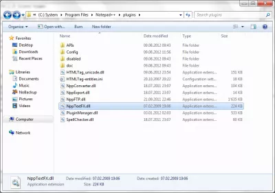 Notepad + + verwyder duplikaatlyne en sorteer : Fig 11: Plugin installasie vir Notepad + +