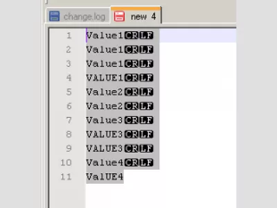 Notepad ++ видалити дублікати рядків і сортувати : Рис 3: Блокнот + + вибрати дані
