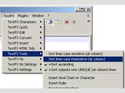 Notepad + + verwyder duplikaatlyne en sorteer : Fig 4: Notepad + + soort geval ongevoelig