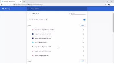 Windows10에서 Chrome 알림을 사용 중지하는 방법은 무엇인가요? : FaceBook이 Chrome에서 차단 된 알림 목록에 추가되었습니다.