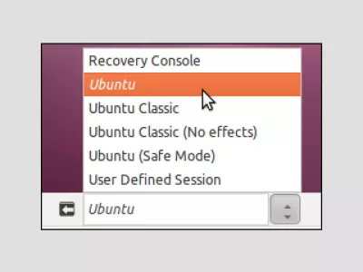 Ubuntu paigaldab Gnome töölaua : Joonis 5: Ubuntu valib töölaua keskkonna