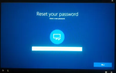 Hai Dimenticato La Password Di Windows 10? Ecco Come Sbloccarlo : Schermata della password di reset di Windows 10