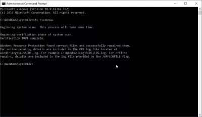 Rozwiązany: teksty programu Windows 10 nie są już wyświetlane : Skanowanie SFC zakończone