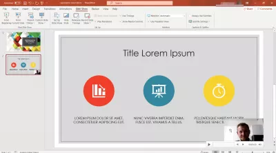 How To Screen Record Windows For Free With Powerpoint? : Laptop camera video recording inserted in PowerPoint presentation