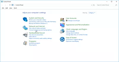 Windows 10에 최대 절전 모드 추가 : 하드웨어 및 소리 메뉴 열기