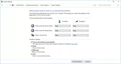 Dodajanje mirovanja v operacijski sistem Windows 10 : Vklopite možnost mirovanja