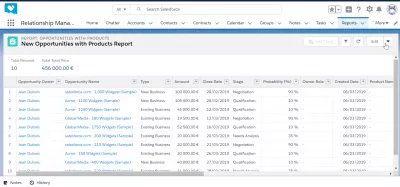 Cum pot exporta date din * * Salesforce la Excel? : Raportați meniul săgeată