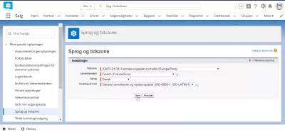 چگونه زبان را در Salesforce Lightning تغییر دهید؟ : SalesForceLightning tnterface نمایش داده شده در دانمارکی
