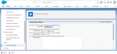 Cum se personalizează pagina principală a Salesforce Lightning : Personalizarea setărilor de e -mail pentru utilizatorul dvs.