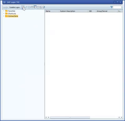 Lisage SAP GUI 740-sse server 3 lihtsa sammuga : Lisage SAP GUI 740-s uus üksus