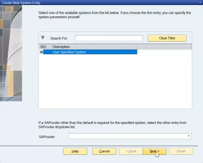 Fügen Sie den Server in SAP GUI 740 in drei einfachen Schritten hinzu : Erstellen Sie einen neuen Systemeintrag in SAP 740