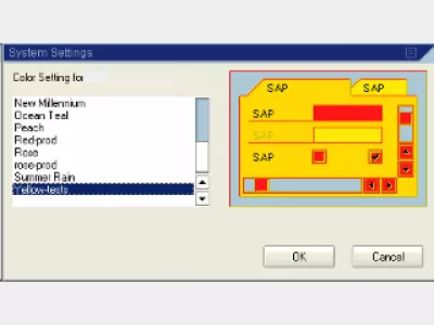 Como alterar a cor no SAP GUI : Fig 8: Configurações de cores do SAP