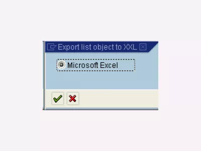 Els resultats de la sessió d'entrada de lots de LSMW exporten SAP : Fig 7: programari d'exportació de full de càlcul LSMW