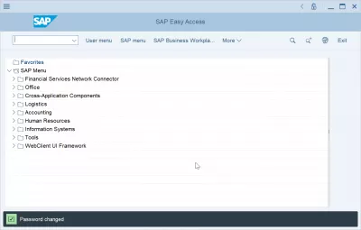 Come Resettare E Cambiare La Password SAP? : Password modificata nella schermata di accesso SAP