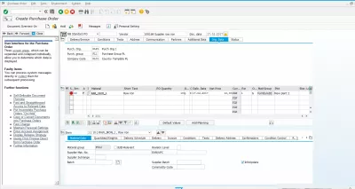 ME21N tạo đơn đặt hàng trong SAP : Mua tab tiêu đề đơn hàng