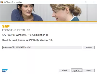 Langkah-langkah instalasi SAP GUI 740 : Pemilihan folder instalasi SAP