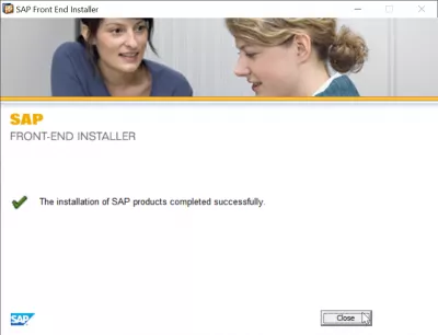 SAP GUI quraşdırılması 740 addımlar : SAP Front end installer quraşdırılması tamamlandı