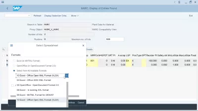 SAP如何導出到Excel電子表格？ : SAP數據導出到Excel選項