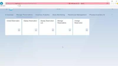 Listahan ng SAP S4 HANA FIORI apps : Pamahalaan ang Mga Reserbasyon SAP S4 HANA FIORI apps