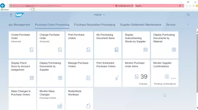List of Aplicaciones SAP S4 HANA FIORI : Procesamiento de órdenes de compra de aplicaciones SAP S4 HANA FIORI