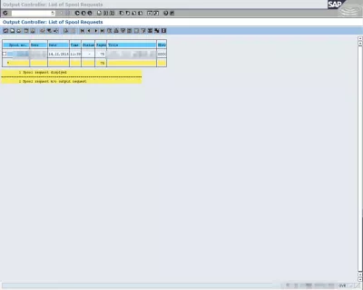 Come esportare report SAP in Excel in 3 semplici passaggi? : Elenco dei controller di output della schermata delle richieste di spool