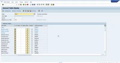 SAP 추출 예측 매개 변수 (MPOP 구조) : 그림 8 : SE16N의 PROP 필드 세부 정보
