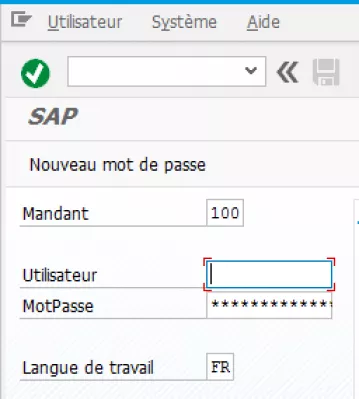 SAP Cambia Lingua Dell'interfaccia SAP Dopo Il Login : Schermata di accesso SAP nella lingua scelta