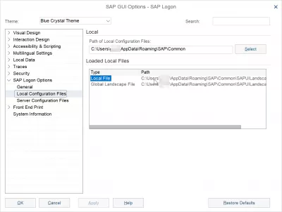 أين يتم تخزين ملف Saplogon.Ini في نظام التشغيل Windows 10؟ : موقع ملفات التكوين المحلي لـ SAP لـ SAPUIL المناظر.xml في SAP 750